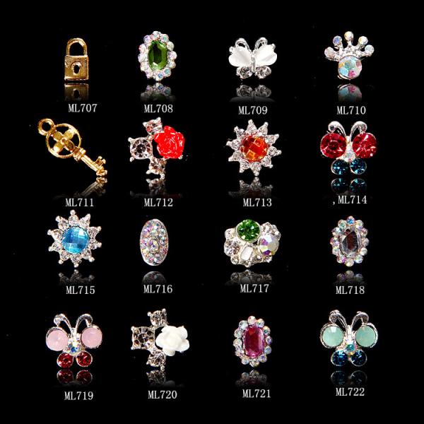 Nail Art Decoration Glitter Gold Silver Butterfly Cupid Arrow Alloy Jewelry ML707-722