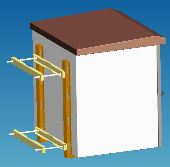 Small Metal Box Outdoor Enclosure For Pole Mount Single Wall Fan Cooling