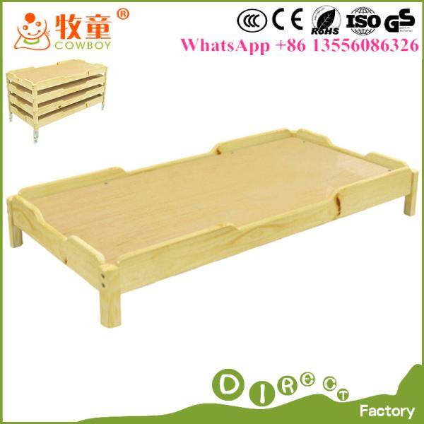 Guangzhou China Manufacturer Kids Child Care Wooden Stackable Beds for Kindergarten