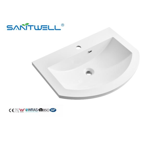 SWS650 Good Price Various Size Acceptable Stone Resin Basins Round-Half Shape