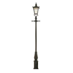 Square Garden Decoration Old Fashioned Lamp Post Dual Arm Painting Surface