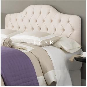 New Simple Double Bed Design in Woods Tufted Bed