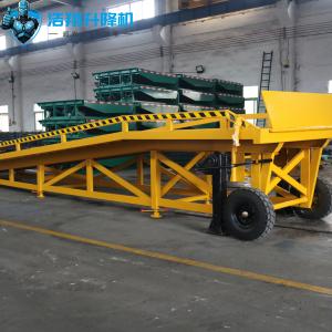 Yellow Loading And Unloading Goods Hydraulic Dock Ramp For Wrkshop