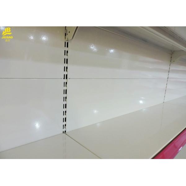 Wall Side Pharmacy Display Racks Metal Light Box 2200mm High Cream White Color