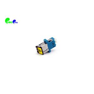 LC UPC SM Duplex Fiber Optic Adapter With Metal Shell And Auto - Shutter With