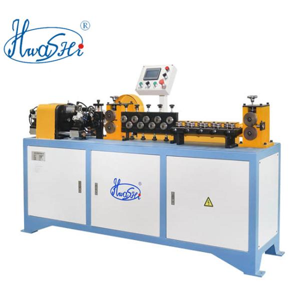 Automatic pipe straightening and cutting machine for copper steel