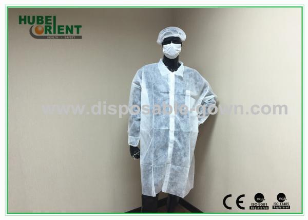Buy OEM Breathable Disposable Lab Coats With Velcros Closure/customized lab coat with different style collar at wholesale prices