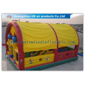 Donald Duck & Mickey Inflatable Amusement Park For Outdoor Child Games
