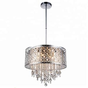 Contemporary crystal chandelier with Lampshade for indoor home lighting (WH-MI