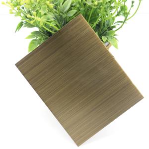 304 316 Brushed Bronze Antique Stainless Steel Sheet Wall Decoration 2mm