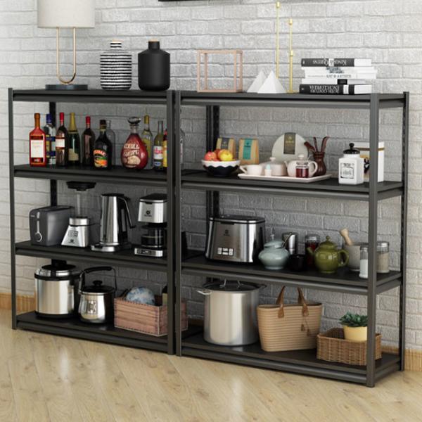 Warehouse 4 Level Boltless Corner Metal Storage Shelves