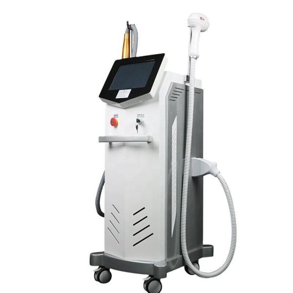 755 808 1064nm Triple Laser Hair Removal Machine 2 Handles Diodo Pico Second Yag Tattoo