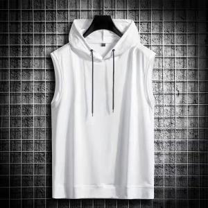 Men'S Casual Sleeveless 4 Way Spandex Hoody Vest