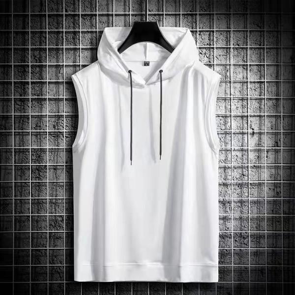Men'S Casual Sleeveless 4 Way Spandex Hoody Vest
