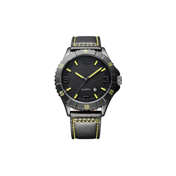 Buy Nickel Free Alloy Classic Quartz Watch Leather Strap PVD Plating at wholesale prices