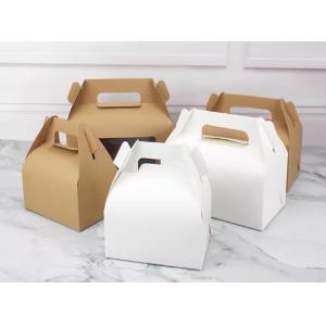 Quality Sweet Cakes Windowed Dessert Boxes Premium White Kraft Cake Packaging Clear PVC Viewing Window for sale