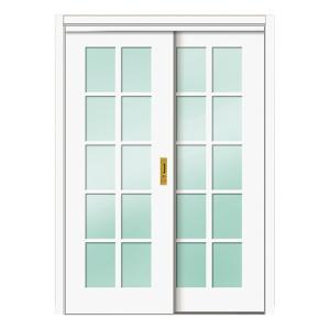 AB-ADL500 double leaf glass wooden interior door