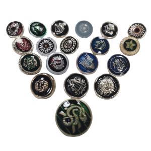 Factory wholesale Metal button Color dot oil high toe hand stitched gold button