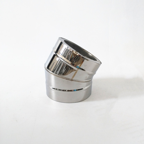 Buy Stainless Steel Customized Double Wall Chimney Pipe 45 Degree Elbow at wholesale prices