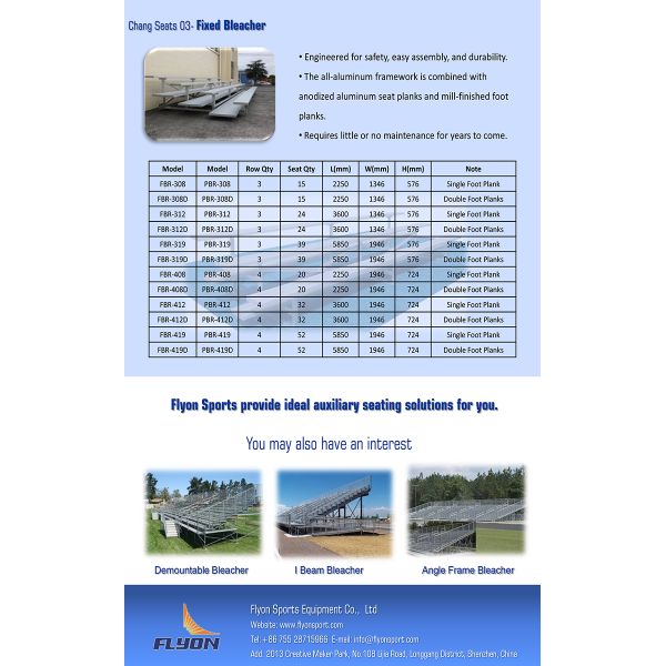 Football Sports Grandstand Aluminum Stadium Layer Bleachers Seating