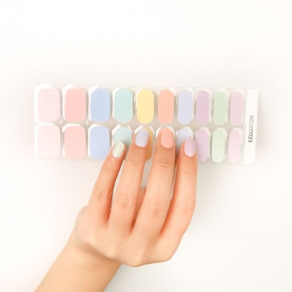 High quality UV lamp French semi cured Gel Nail strips Non-Toxic Long Lasting semi cured Gel Nail Wraps and gel nail poli