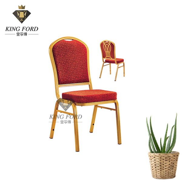 Hotel Banquet Chairs For Hotel Furniture With Back Flower design 25*25*1.2mm