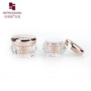J060C diamond shape acrylic shiny jar luxury cosmetic container