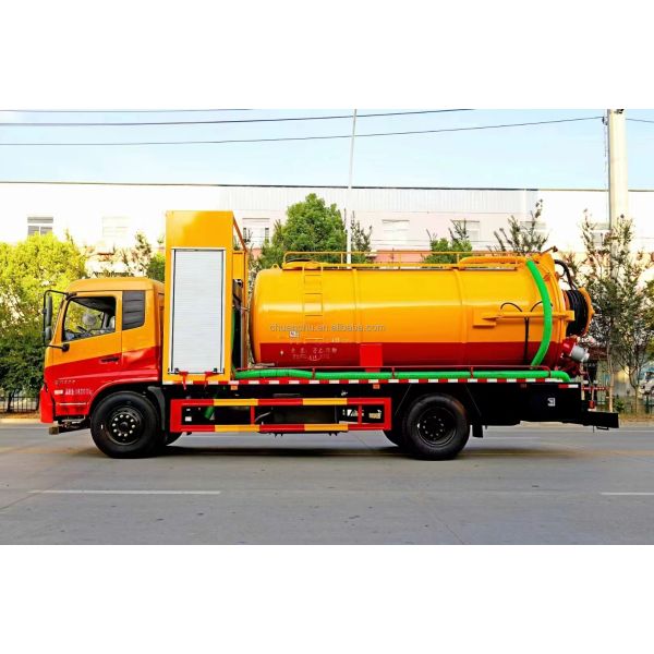 Special Vehicle 15000L High Pressure Flusher Cleaning Vacuum Suction Truck with Diesel Fuel Type 190HP
