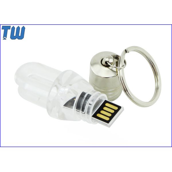 Buy Duplicate Energy Saving Lamp 32GB Pen Drives Flash Disk Transparent Acrylic at wholesale prices