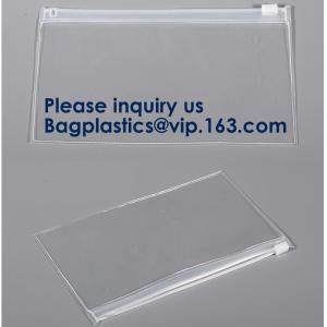 Makeup Bags, Frosted PVC Zipper Bags,Clear PVC Material Plastic Slide Pouch,PVC