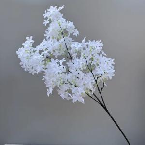 Simulated flower cross, cherry blossom, lilac bouquet, wedding hall flower