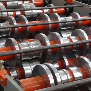 Floor Galvanized Steel Decking 0.4mm Cold Roll Forming Machine Plc Control