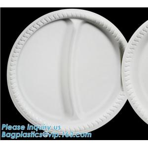 Eco-Friendly biodegradable compostable sugarcane bagasse 7inch food plate
