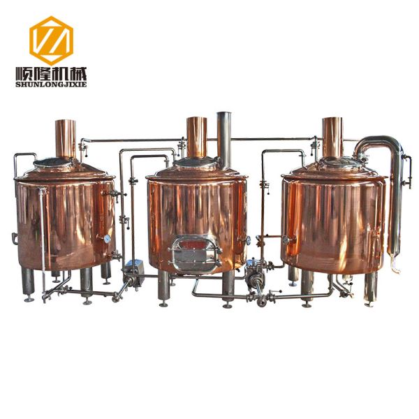 Buy Red Copper Beer Brewing Equipment , 500L Brewpub Beer Making Equipment at wholesale prices