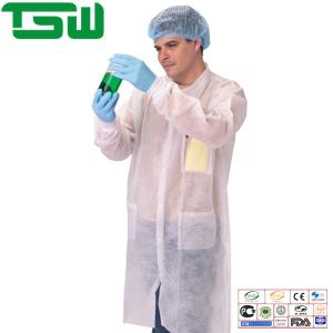 60g PP Disposable Lab Coats 132cmx68cm With Pocket
