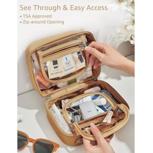 Lightweight Waterproof 2 Layer Travel Toiletry Bag Clear Makeup Bag With Zipper