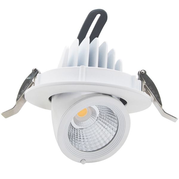 Buy White Adjustable LED Recessed Lighting SCR Dimming 15W 5000K 110mm at wholesale prices