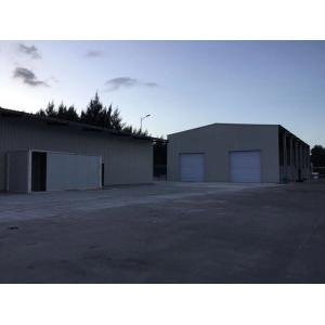 White Light Steel Prefab House Galvanized C Purlin Industrial With Sliding Window