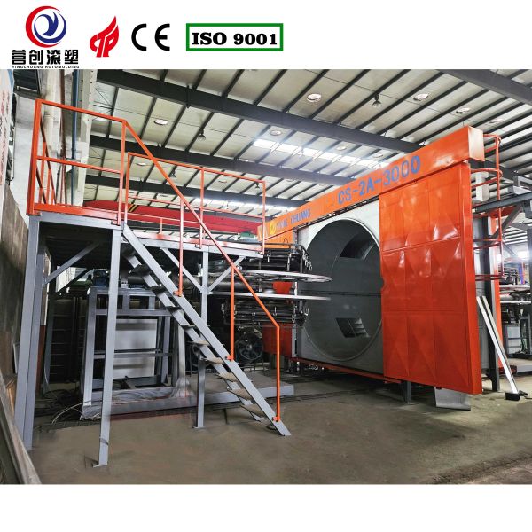 220V/380V/440V Voltage Shuttle Rotomolding Machine With Automatic Operation And PLC Control System