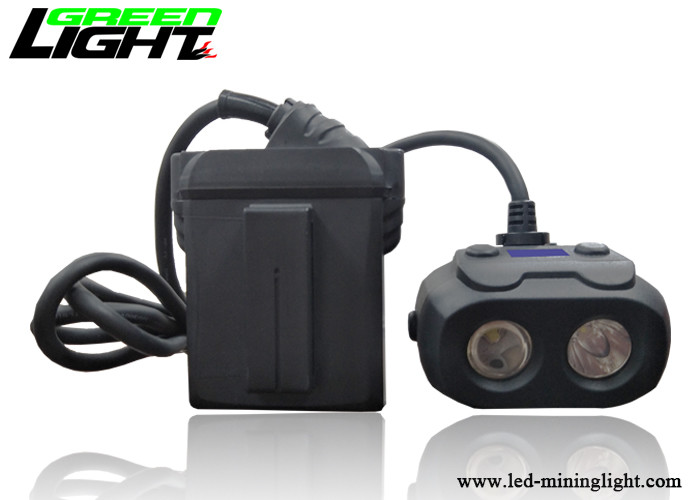 Quality Dual Beam Led Mining Headlamp 15000lux High Brightness Waterproof With Oled Screen for sale