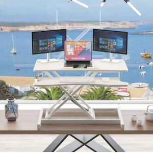 Customized White Black Wooden Manual Height Adjustable Coffee Table for Living