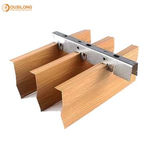 Quality False Decorative Metal Suspended Ceiling , G-shaped Blade Linear Ceiling Tiles for sale