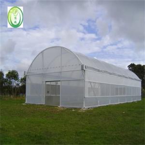 PE Plastic Film Poly Tunnel Greenhouse Single Span For Tomato Vegetable Flower