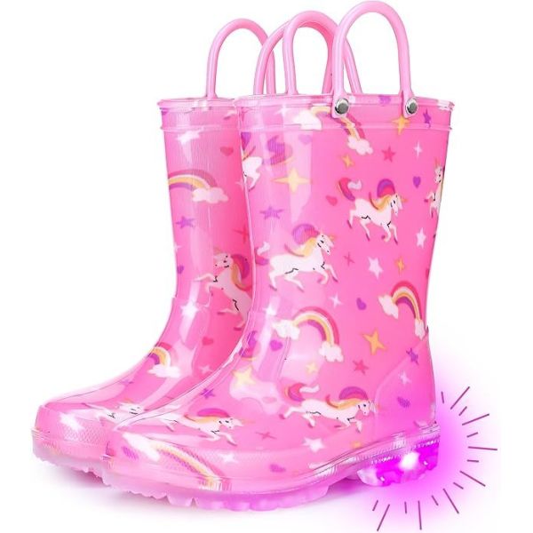 3-10 Years Old Kids Light Up Rain Boots CE Certified For Outdoor Activities