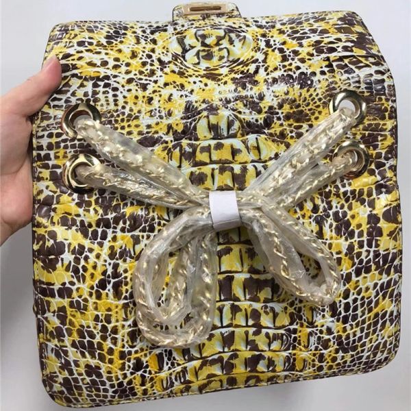 Authentic Crocodile Skin Women Flap Bag Genuine Alligator Leather Lady Colorful Chain Purse Female Single Shoulder Bag