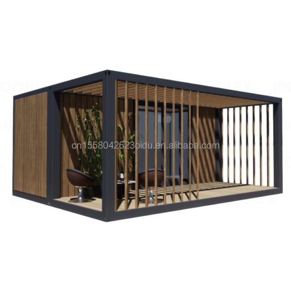 20ft Luxury Prefab Wooden House with Kitchen Bathroom and Outdoor BBQ Flat Pack Simple Installation Materials