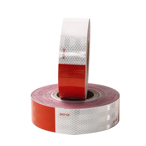 High Intensity Grade DOT-C2 Reflective Safety Tape Waterproof Red and White Adhesive Conspicuity Tape for Vehicle