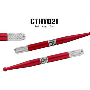 China Aluminum Red Handtool Eyebrow Manual Tattoo Pen For 3D Embroidered on sale