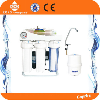 Buy Residential / Household Reverse Osmosis Water Systems Plastic With Pressure Gauge at wholesale prices