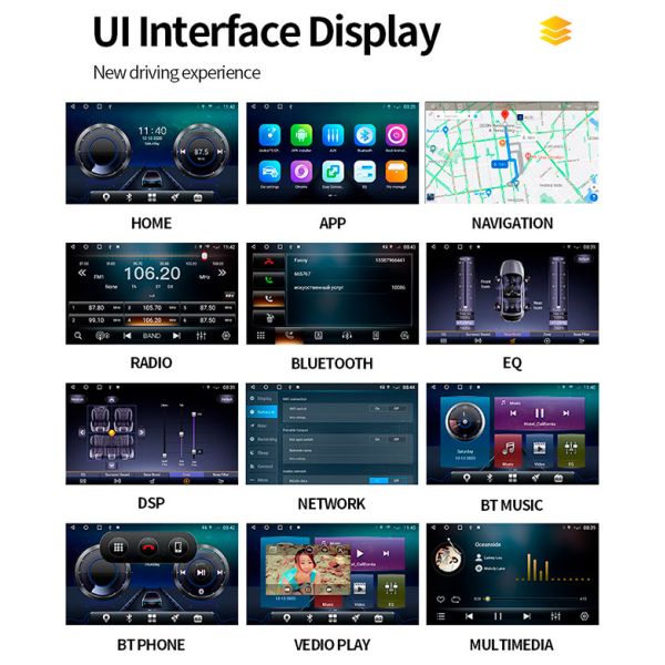 2 Din Vw Car Radio 8 Inch Touch Screen Car Stereo Android For Vw Skada Seat FCC